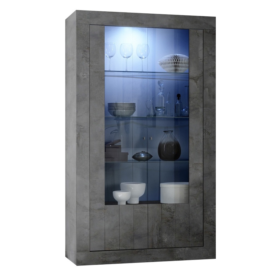 Vitrinekast Urbino 190 cm hoog in oxid