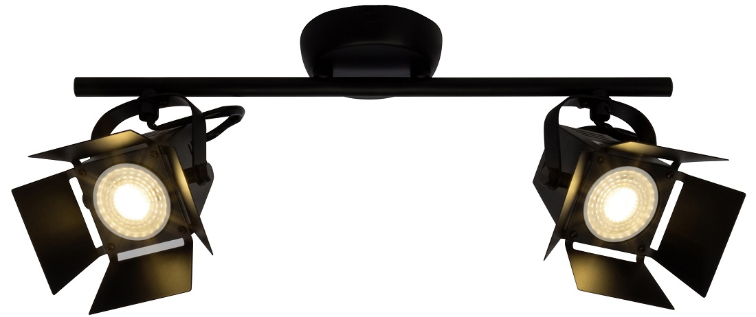 Plafondlamp Move 2xGU10 max 5Watt in mat zwart