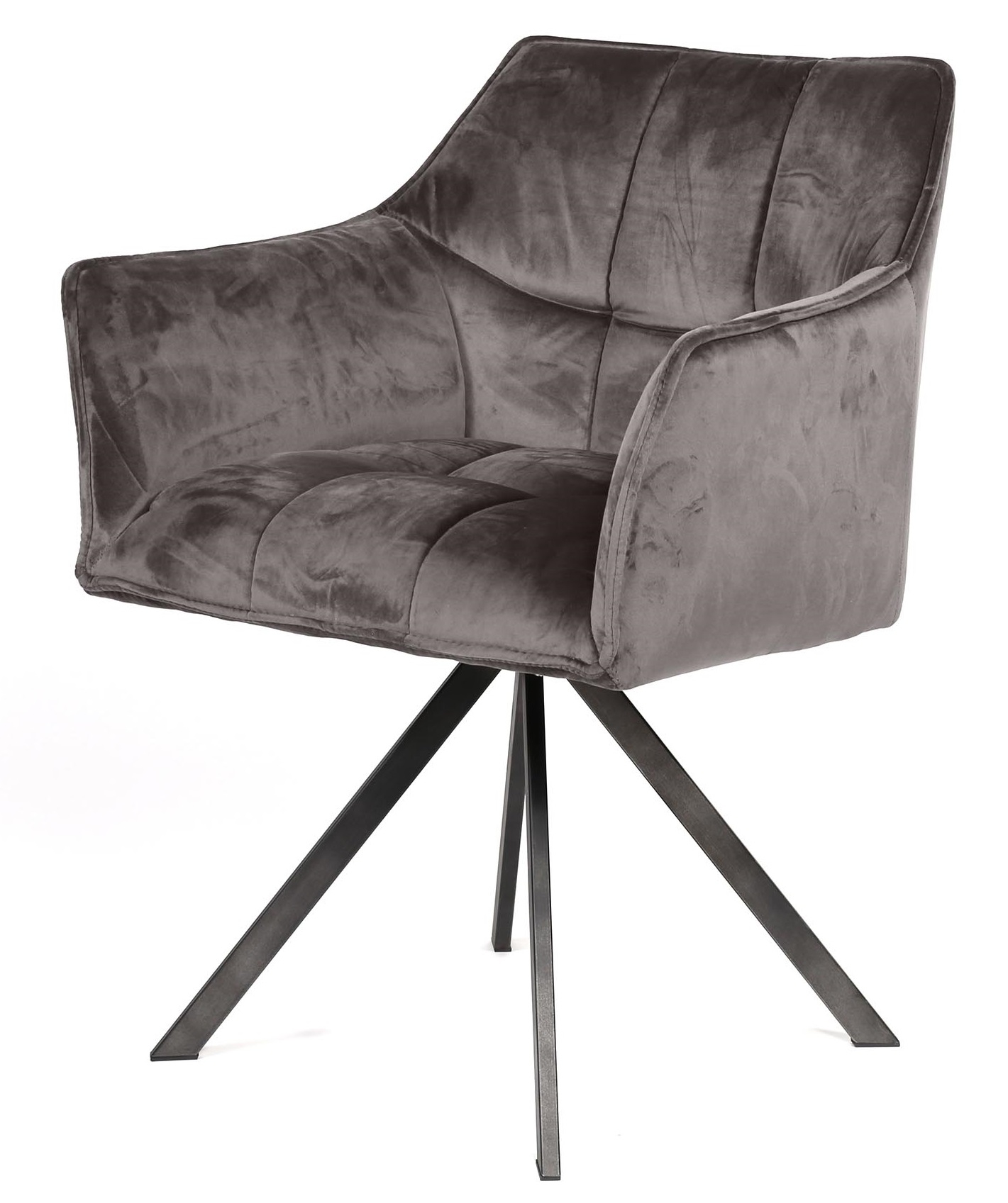 Armstoel Raster draaibaar Antraciet velours