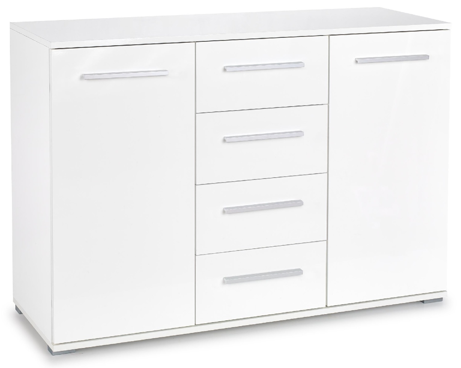 Dressoir Lima 116 cm breed in hoogglans wit