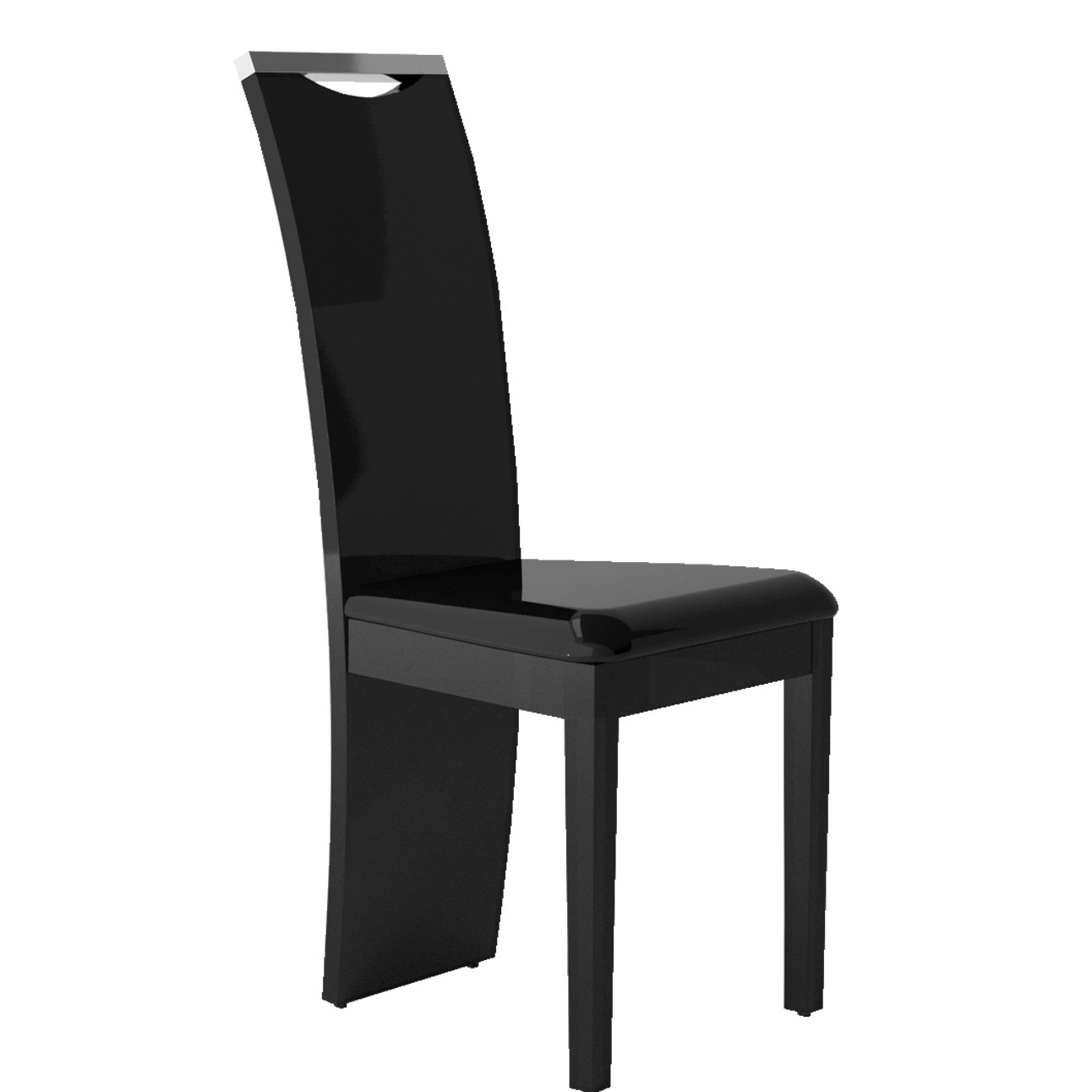 Eetkamerstoel Spirit hoogglans zwart
