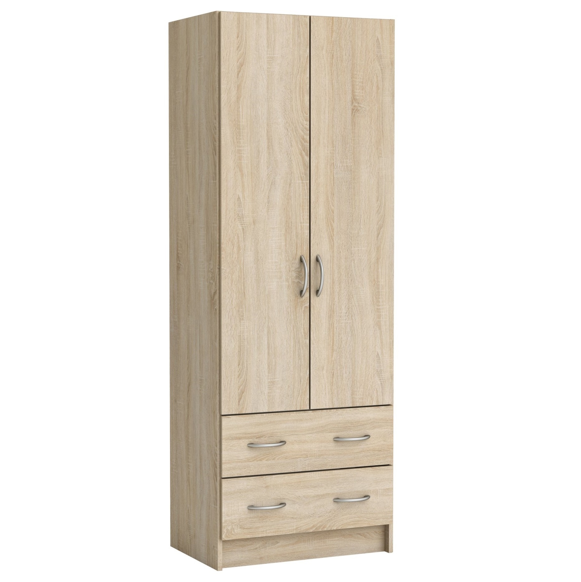 Kledingkast Linen 170x60 cm breed in geborsteld eiken