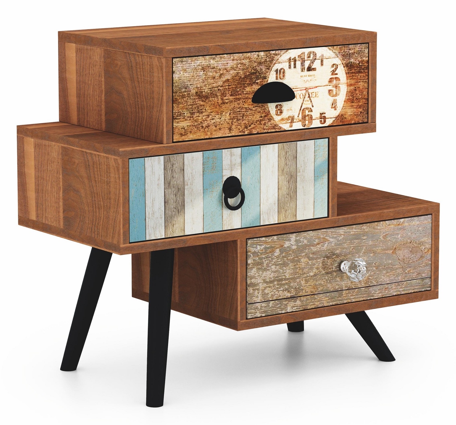 Ladekast Mezo 53 cm hoog in multicolor