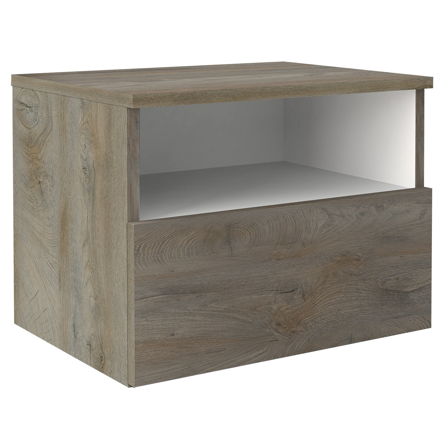 Nachtkastje Prado 43 cm hoog in endgrain eiken