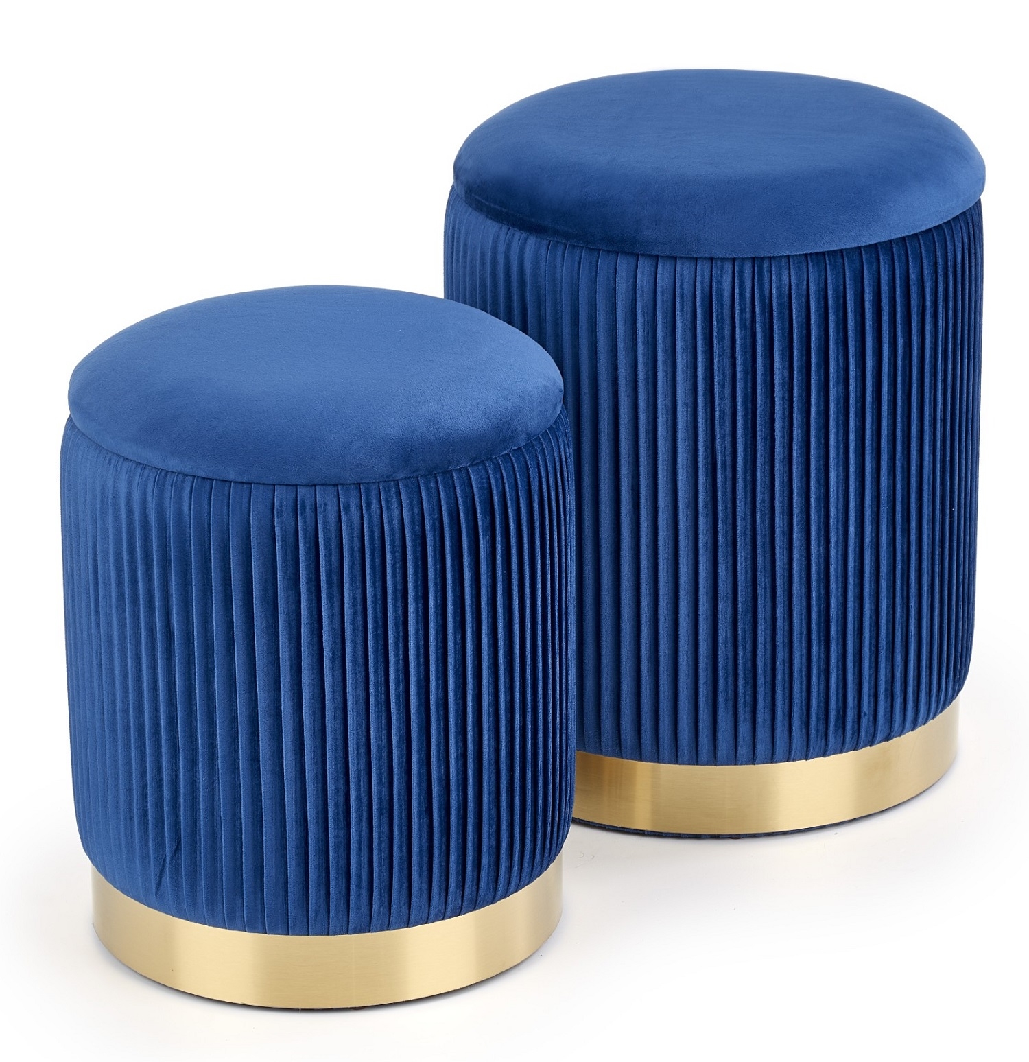 Poef set Monty in blauw