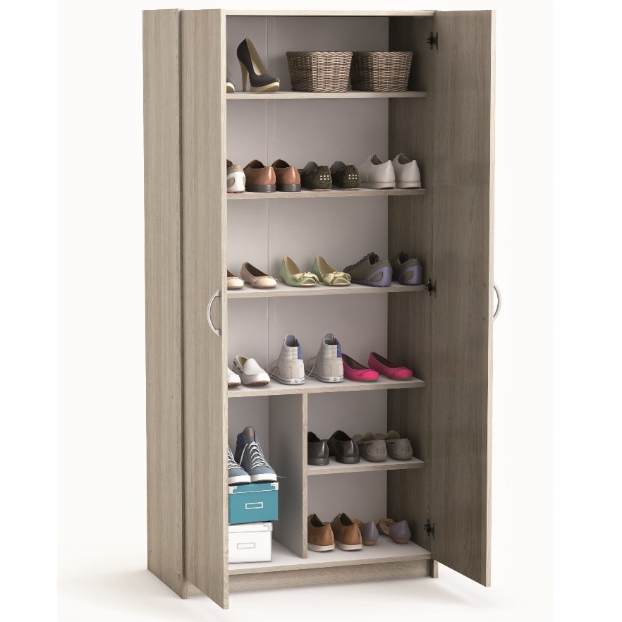 Schoenenkast Fortus 80x170 cm in shannon eiken