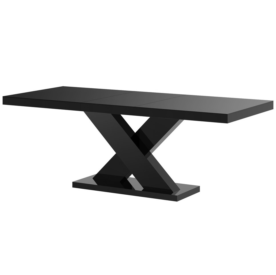 Uitschuifbare Eettafel Xenon 160 cm tot 210 cm - Hoogglans zwart