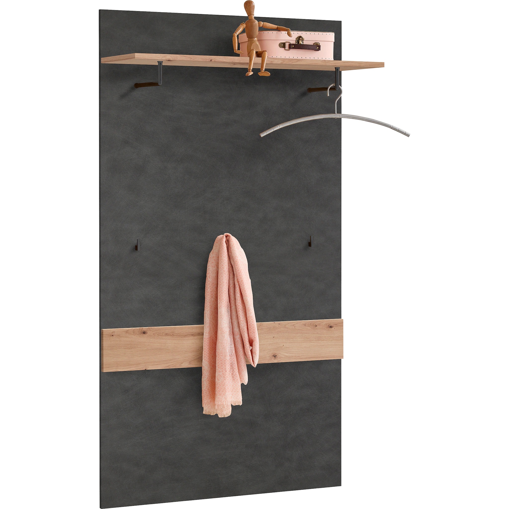 Wandkapstok Bristol 145 cm Hoog In Eiken Met Matera