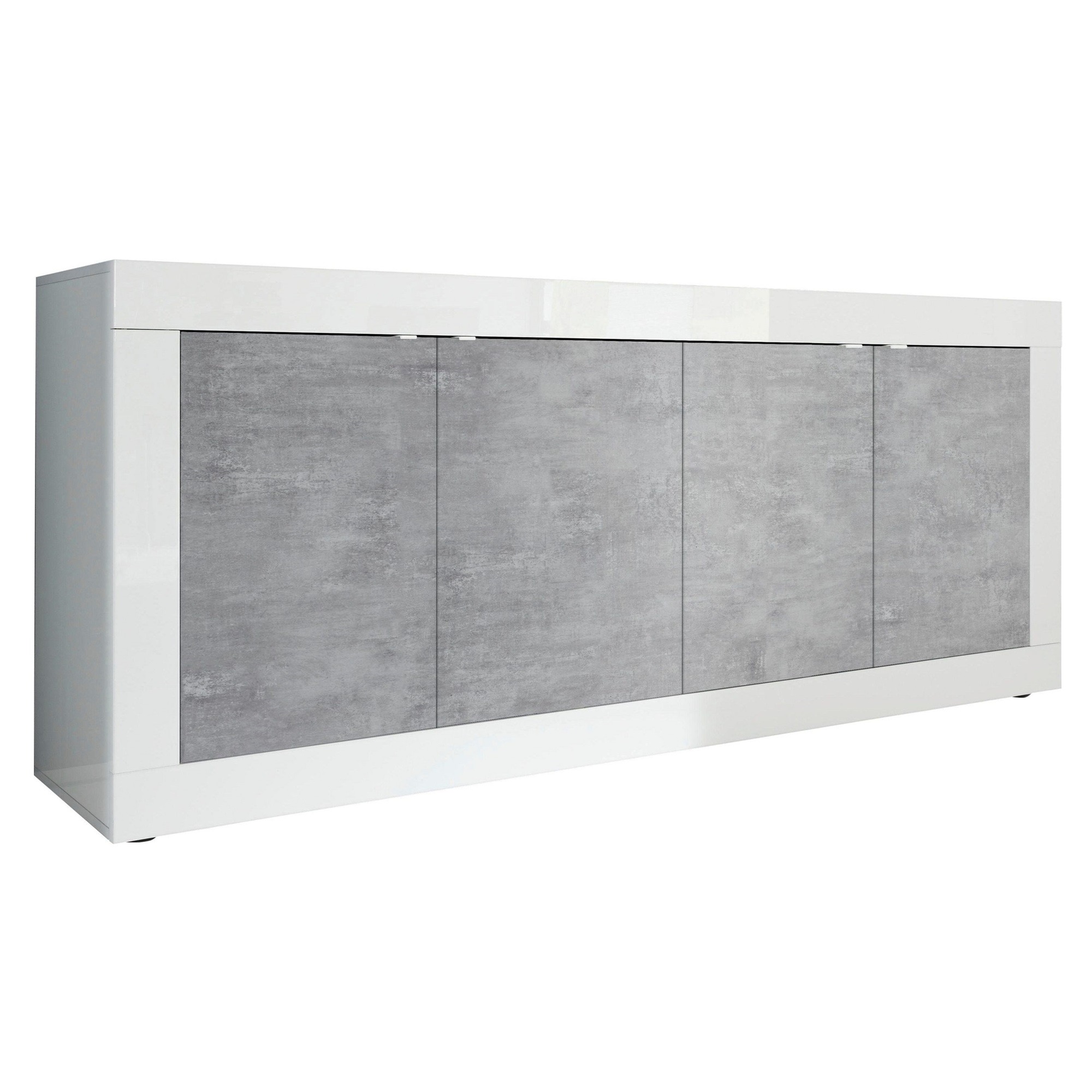 Dressoir Basic 206 cm breed wit met beton