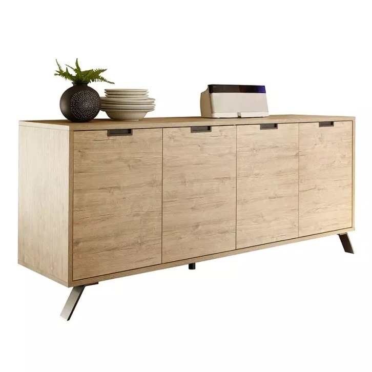 Dressoir Palma 207 cm breed 4D in sherwood oak