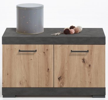 Schoenenbank Bristol 80 cm Breed In Eiken Met Matera