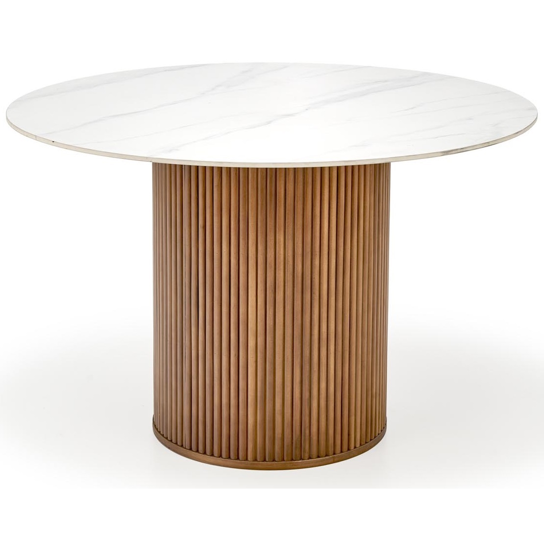 Ronde eettafel Bruno 120 cm breed bruin met keramiek blad