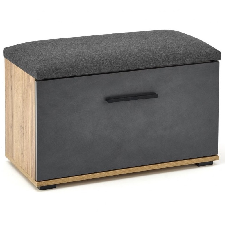 Schoenenbank Lima 70 cm breed sonoma eiken met grijs