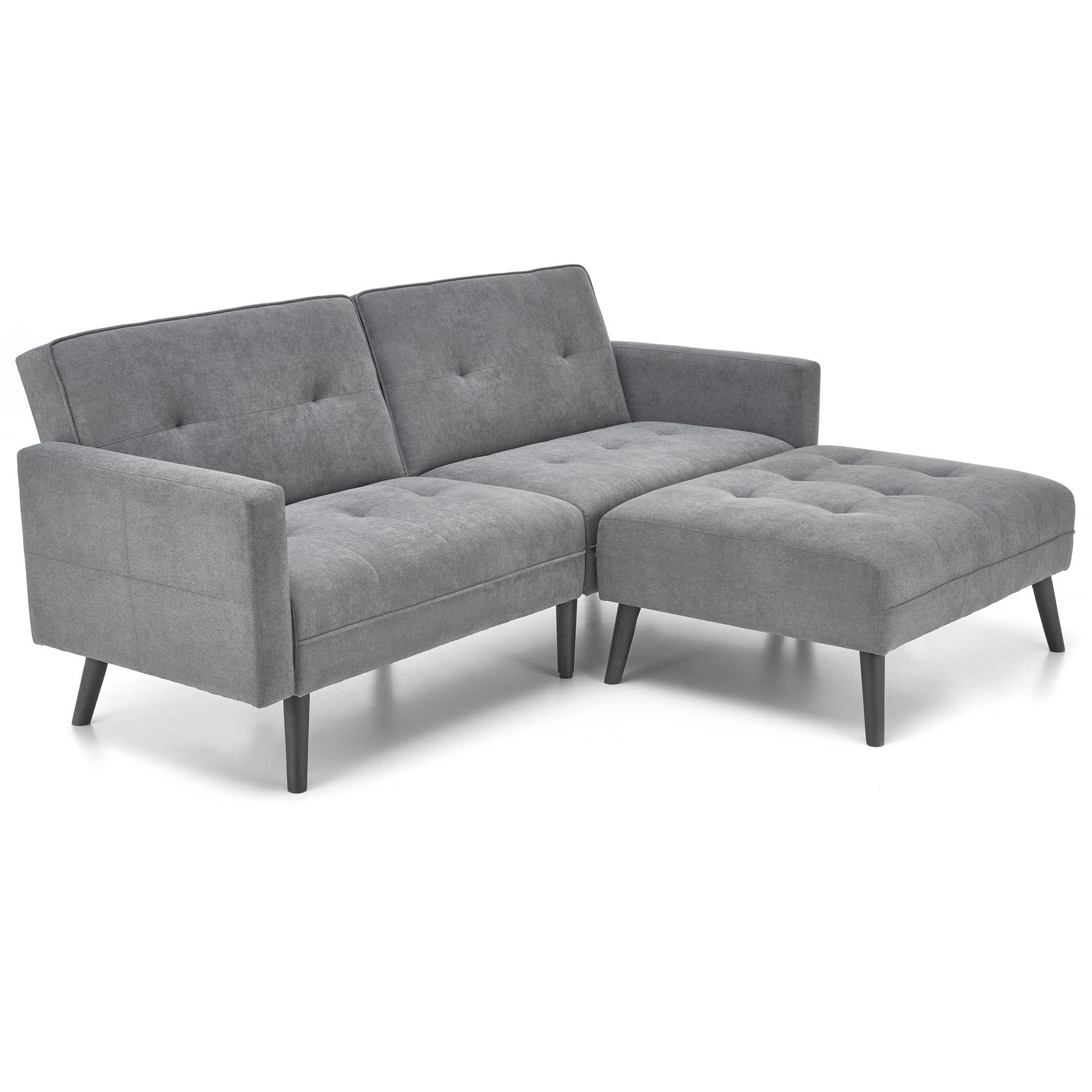 Slaapbank Cornelius 200x167 cm met voet bank grijs