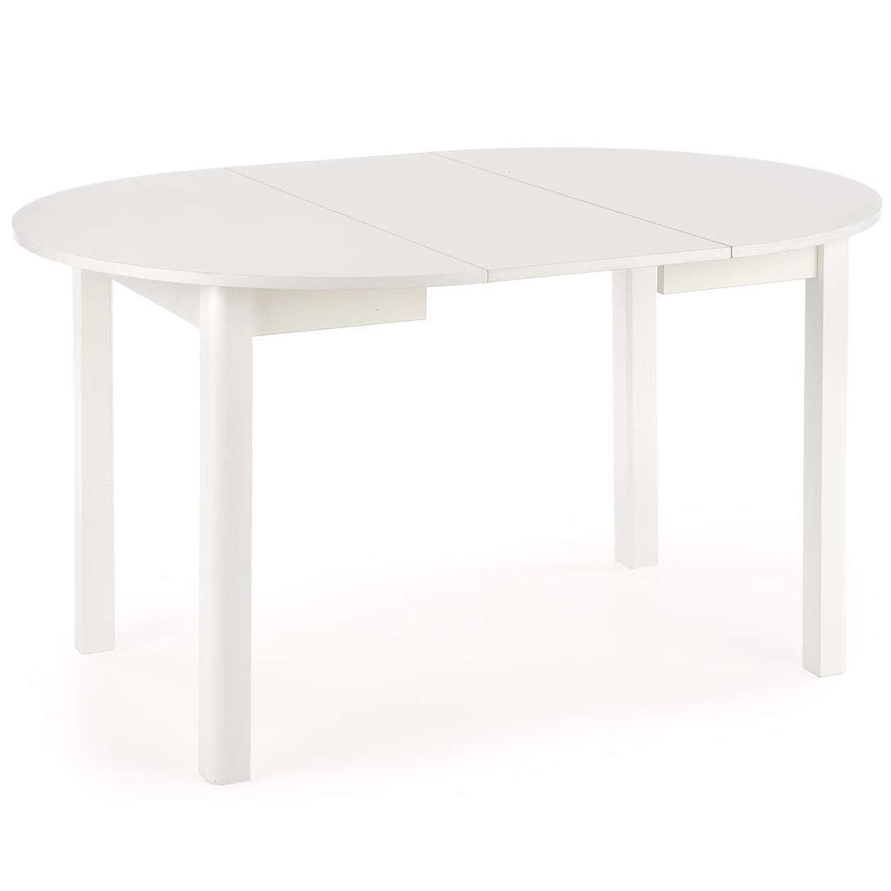 Uitschuifbare ronde eettafel Ringo 102 tot 142 cm breed wit