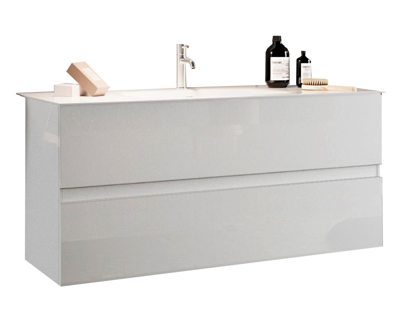 Vrijhangende wastafel START 101 cm breed met waskom