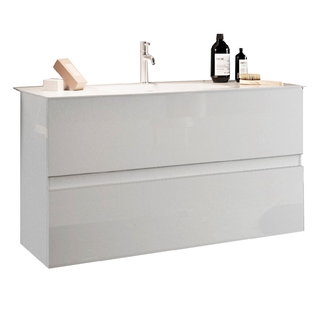 Vrijhangende wastafel START 82 cm breed met waskom