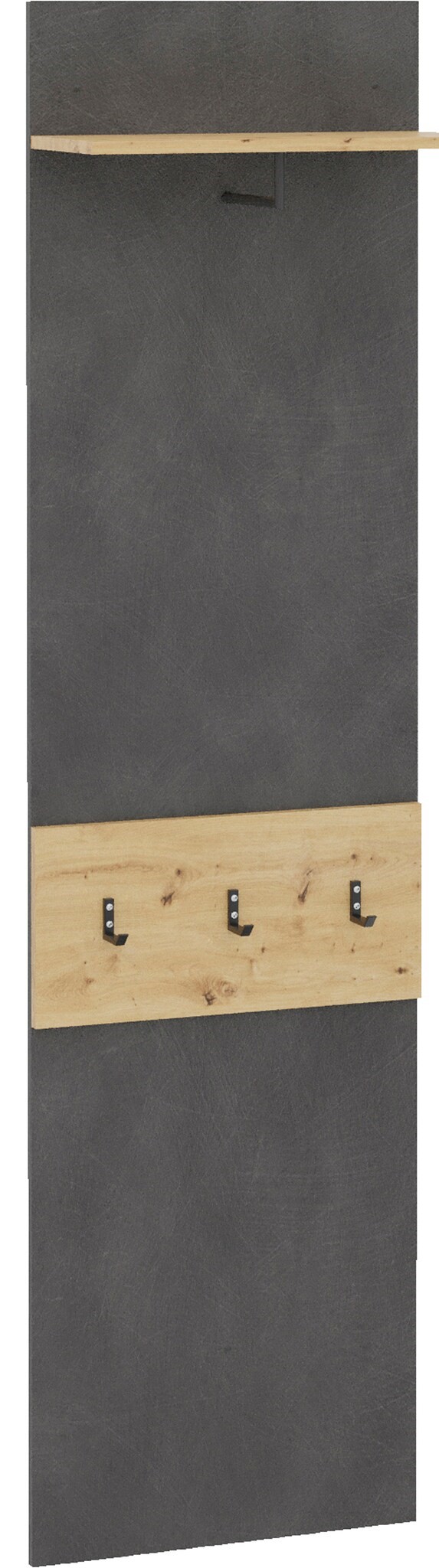 Wandkapstok Verona 188 cm antraciet met eiken