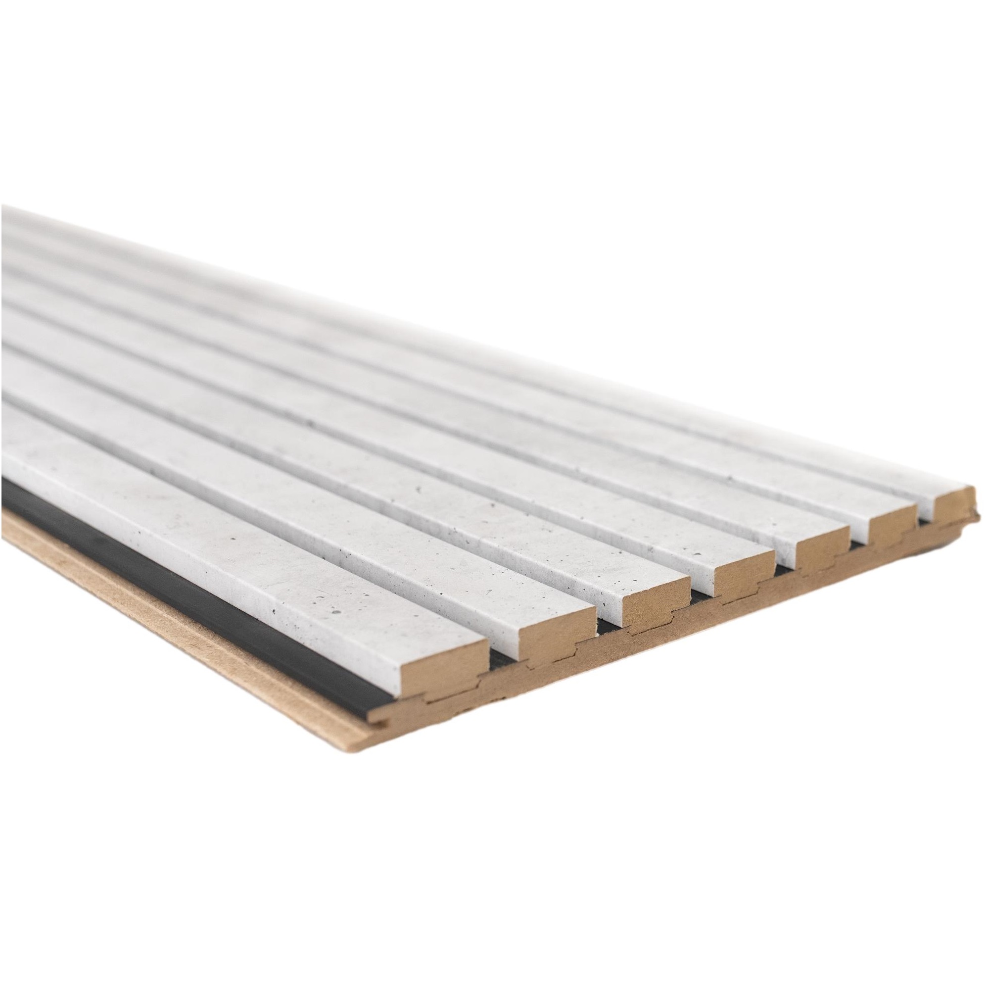 Wandpaneel Pedro 30x277 beton grijs met zwart