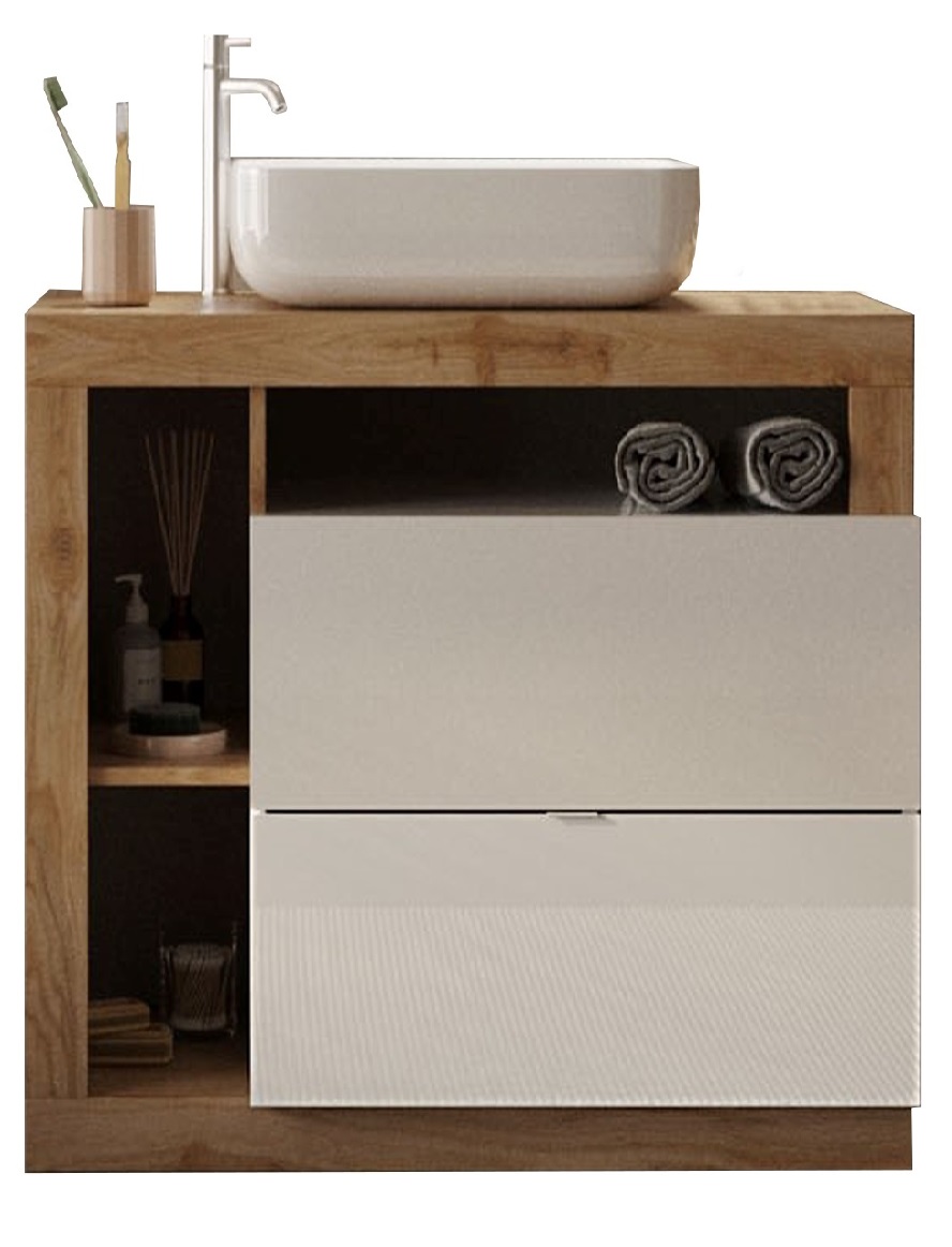 Wastafelonderkast Hamburg 79 cm breed met waskom