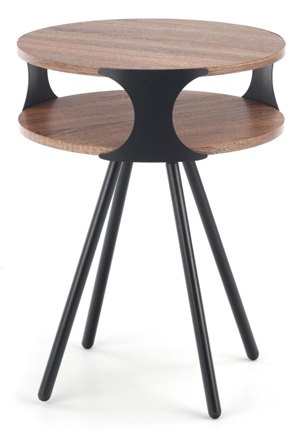 Bijzettafel Kirby 45x60x45 cm breed in donker sonoma eiken