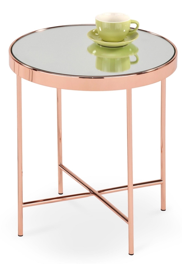 Bijzettafel Mira 42x46x42 cm breed in koper