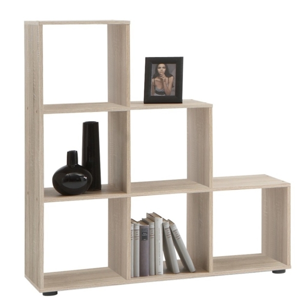 Vakkenkast Mega met 6 vakken eiken