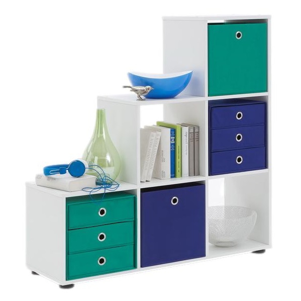 Vakkenkast Mega met 6 vakken wit