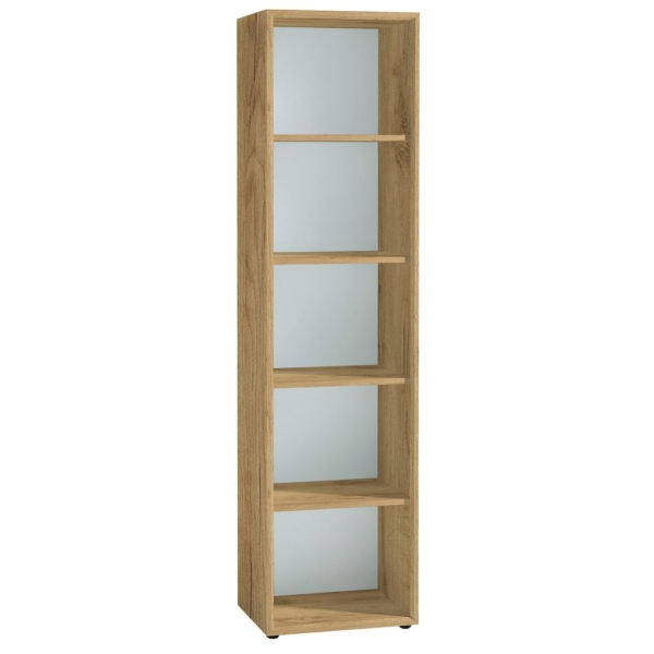 Boekenkast Monteria 196 cm hoog in navarra eiken met wit
