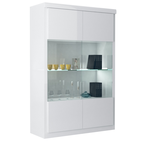 Buffetkast Spirit 180 cm hoog in hoogglans wit