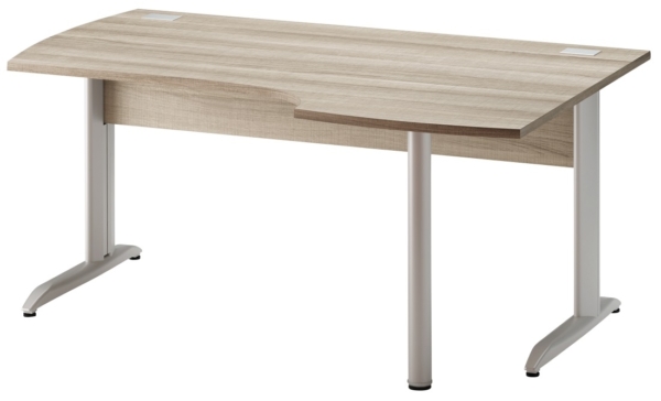 Bureau Jazz plus Rechts 160 cm breed in grijs eiken