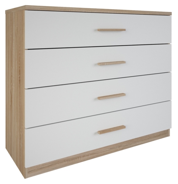 Commode Selena 100 cm breed - eiken met wit