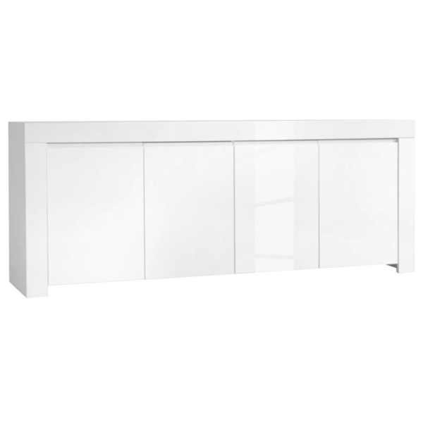 Dressoir Amalfi 210 cm breed hoogglans wit