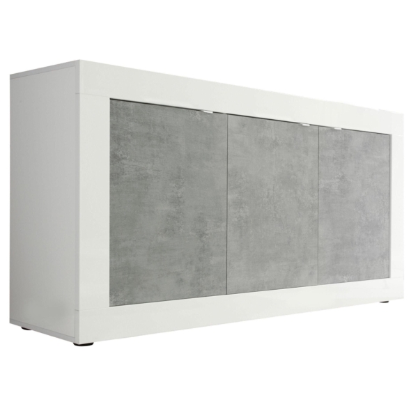 Dressoir Basic 160 cm breed wit met beton