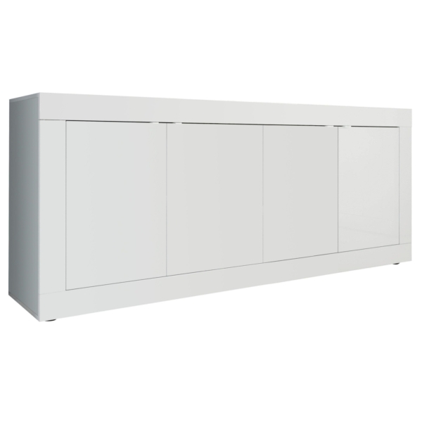 Dressoir Basic 206 cm breed hoogglans wit