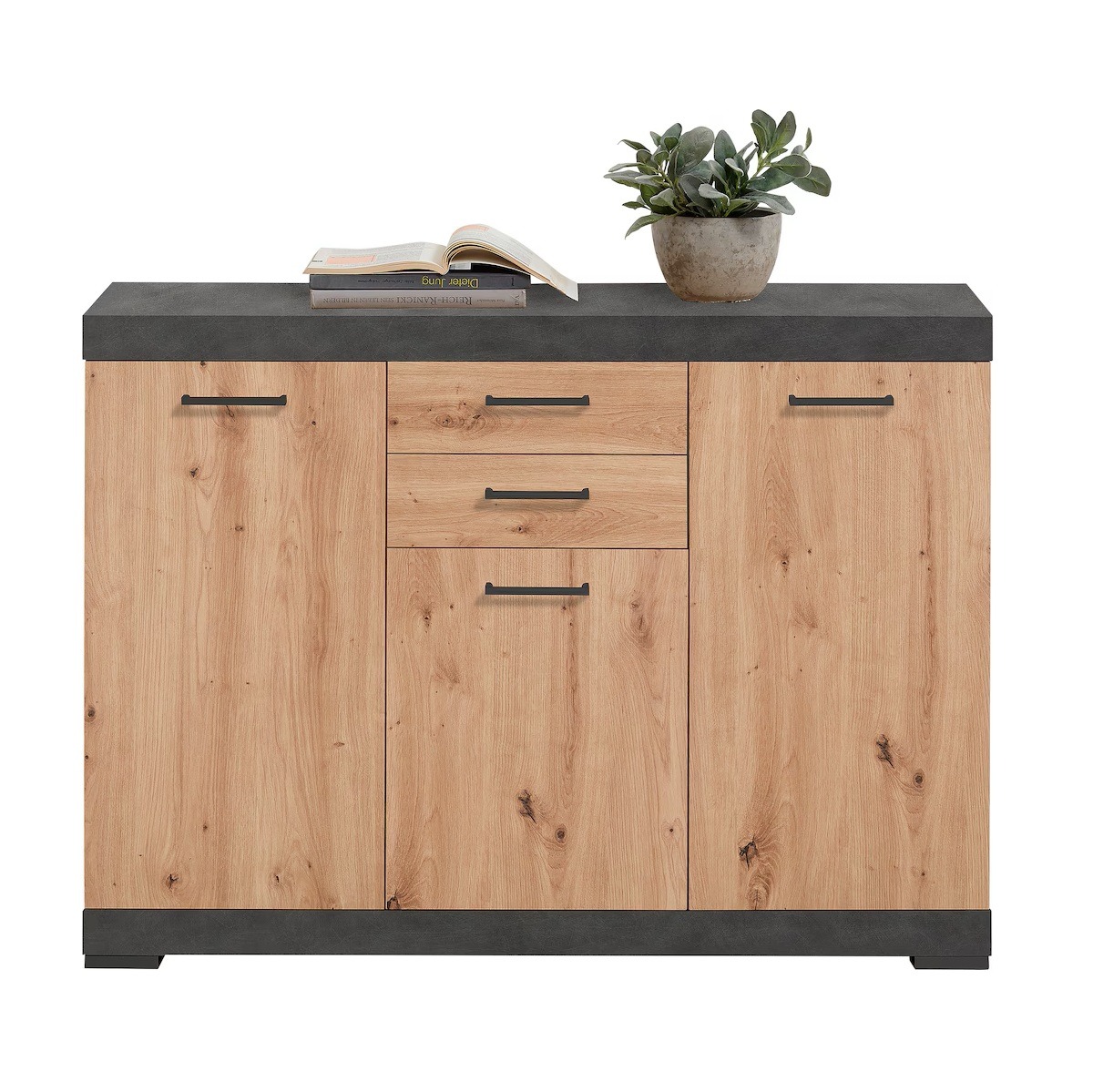 Dressoir Bristol 3 XL van 120 cm breed in Matera artisan eiken