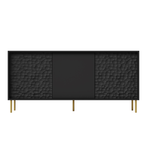 Dressoir Bullet mat zwart 155 cm breed