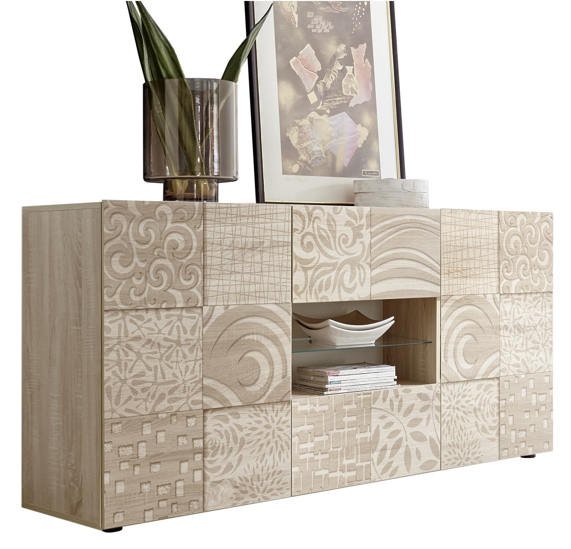 Dressoir Miro 181 cm breed in sonoma eiken