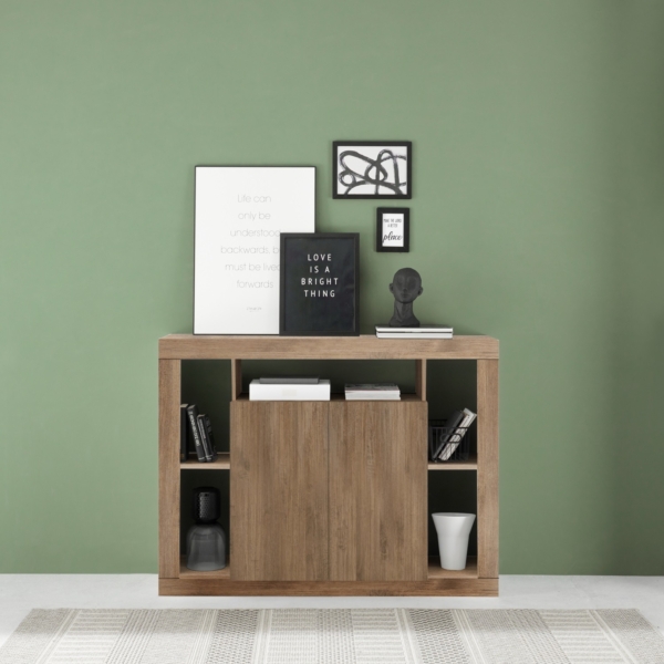 Dressoir Rimini 134 cm breed 2 deurs mercure eiken