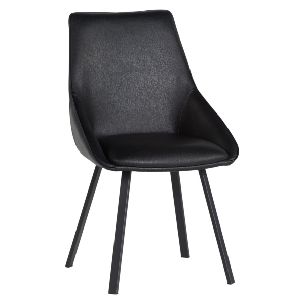 Eetkamerstoel Baxter eco leder zwart