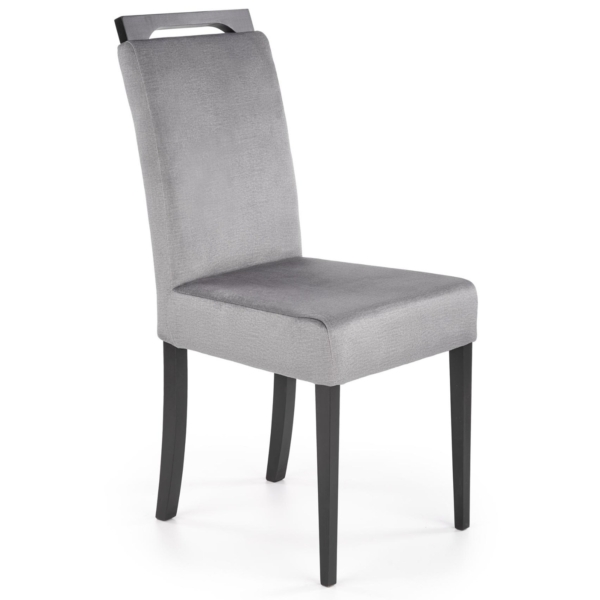 Eetkamerstoel Clarion in grijs met zwart