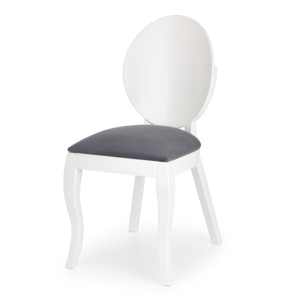 Eetkamerstoel william wit met grijs