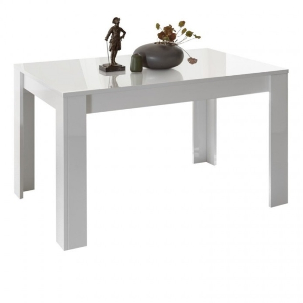 Eettafel Amalfi 180x90 cm hoogglans wit
