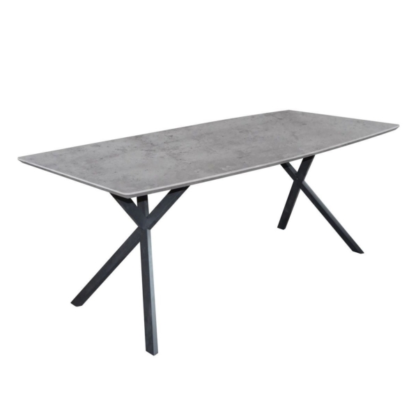 Eettafel Hindel 190 cm breed in grijs beton