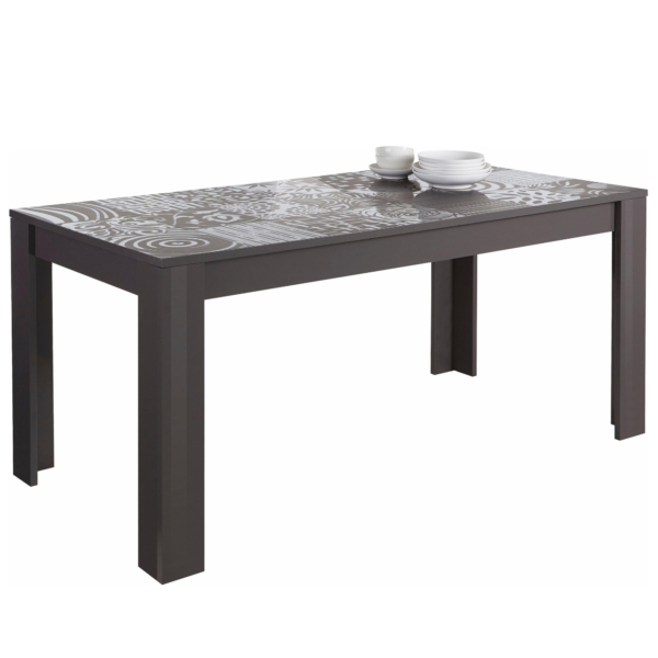 Eettafel Miro 180 cm breed in hoogglans grijs