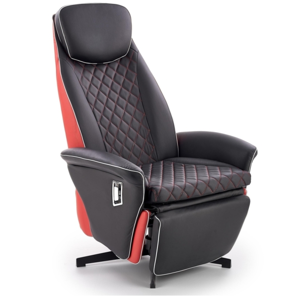 Fauteuil Camaro in zwart met rood