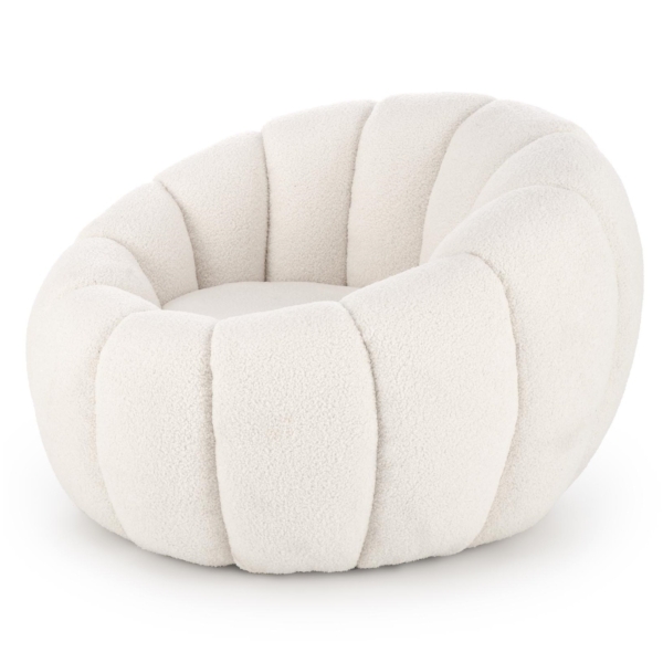 Fauteuil Gaspar rond creme
