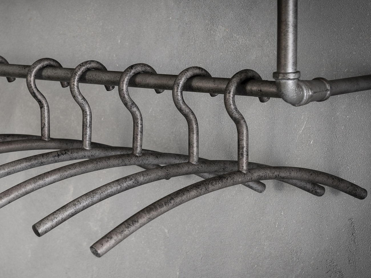 Garderobehanger set Factory 6 Stuks in oud zilver