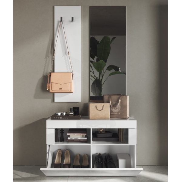 Garderobeset Basic 3-delig hoogglans wit