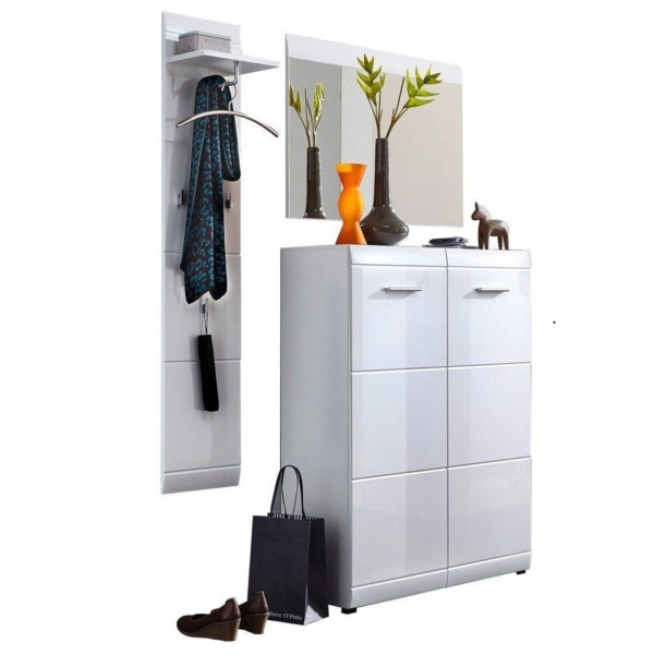 Halmeubel set Adana in hoogglans wit combi 3